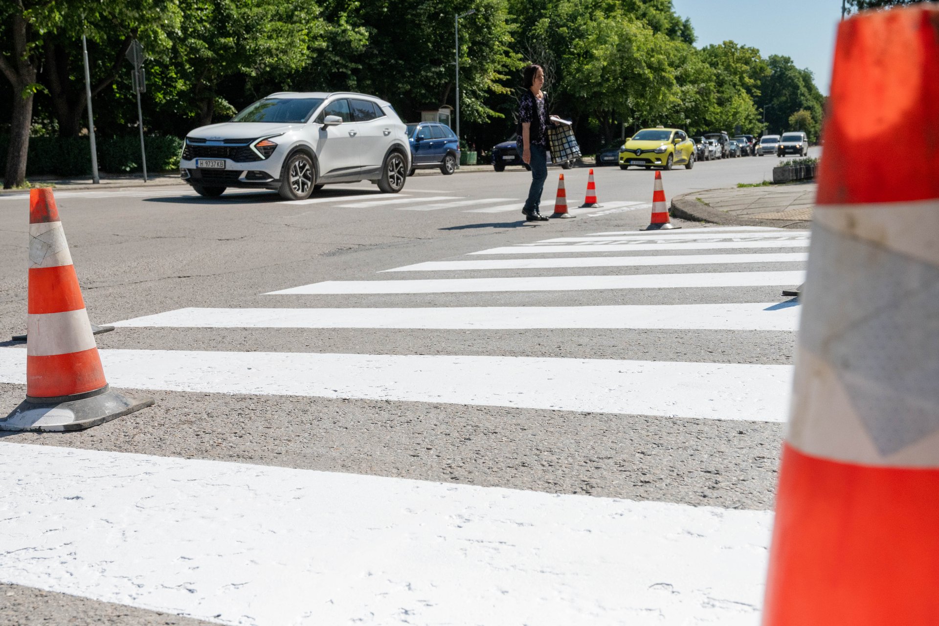 Подновяват гаранционно пешеходни пътеки в Шумен