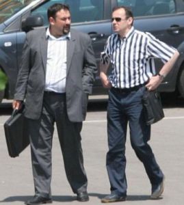 В. Димитров и неговия адвокат