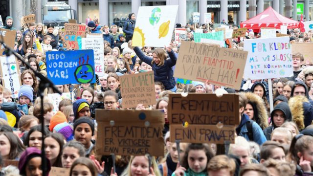 Протести в Норвегия на 14 март© Reuters