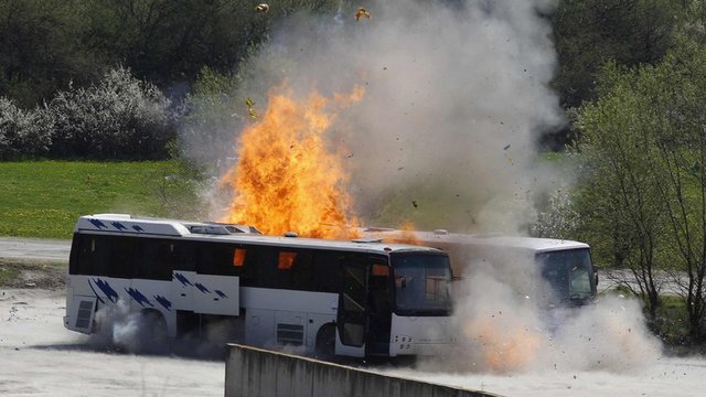 Възстановка на взрива.