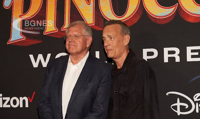 Робърт Земекис и Том Ханкд на премиерата на "Пинокио на Гийермо дел Торо"
