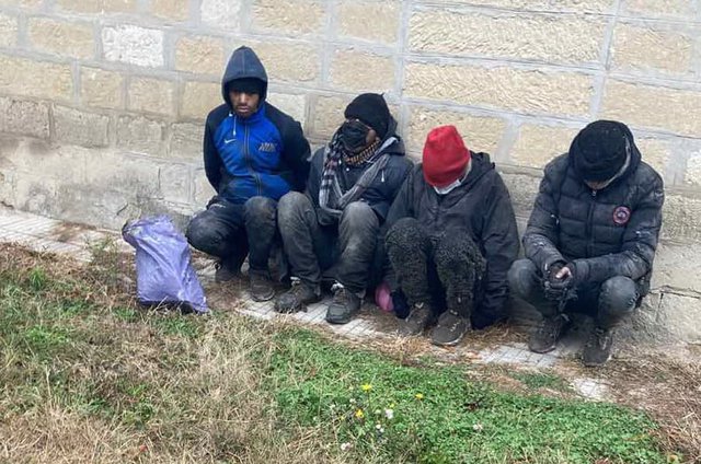 Четиримата мигранти, Снимка: ОД на МВР