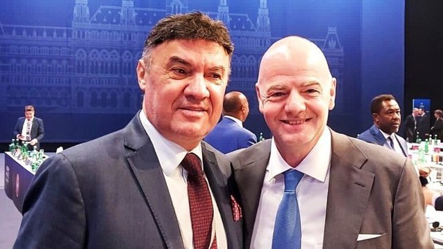 Борислав Михайлов заяви, че е имал лична среща с президента на ФИФА Джани Инфантино. facebook.com/PresidentOfBulgarianFootballUnion