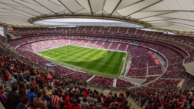 Близо 61 000 зрители присъстваха на мача между "Атлетико" и "Барселона". © facebook.com/AtleticodeMadrid