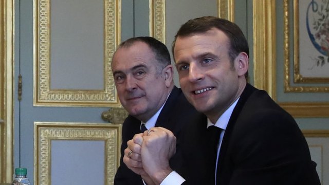 Дидие Гийом и Еманюел Макрон. © Associated Press