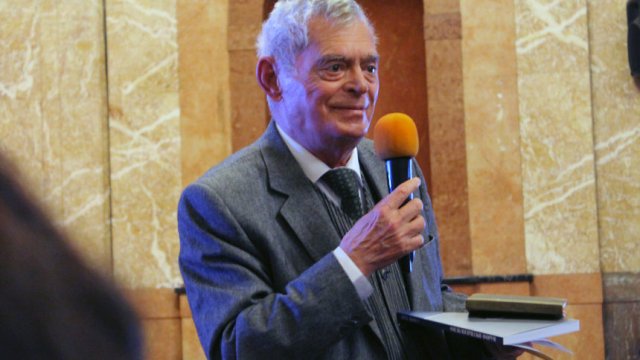 Проф. Никола Георгиев на представяне на сп. "Филологически форум" през 2017 г.© phys.org
