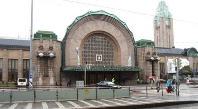  Централната гара в Хелзинки.
