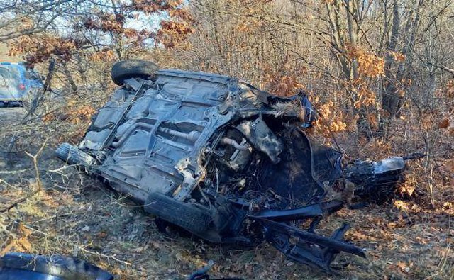 Катастрофата между Никола Козлево и Цани Гинчево, Снимка: ОД на МВР-Шумен