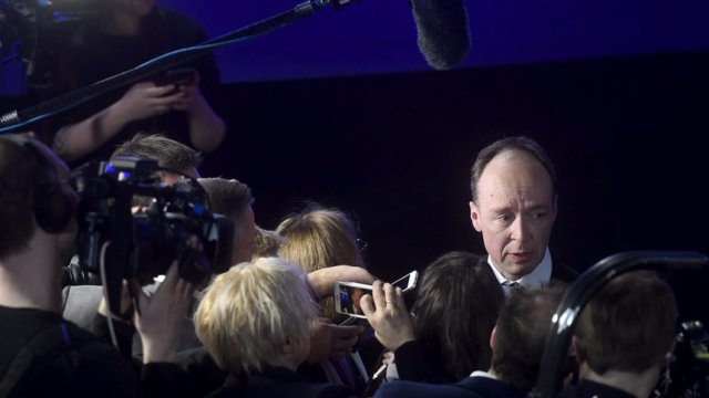 Водачът на "Финландците" Юси Хала-ахо. Снимка: Reuters