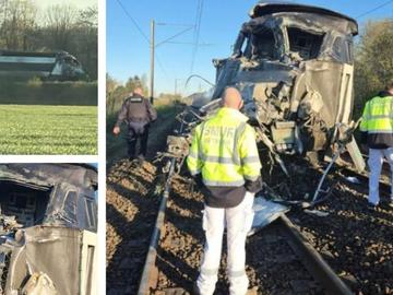 Високоскоростен влак се удари в тир с оръжие във Франция. Машинистът загина, 13 са ранени