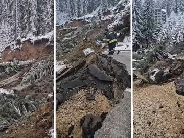 Цяла борова гора се свлича след пропадането на пътя за Пампорово, може да падне и сграда
