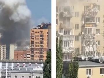 Дрон се заби в жилищен блок в Ростов на Дон, ранени са 13 души