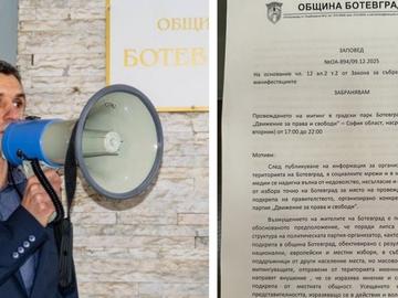 Кметът на Ботевград забрани митинга на ДПС
