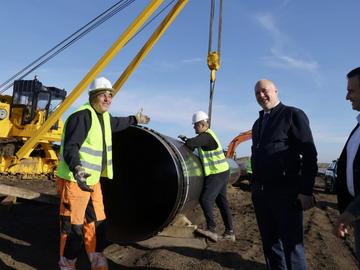Желязков и Станков инспектираха напредъка на лот 3 от Вертикалния газов коридор край "Хемус"