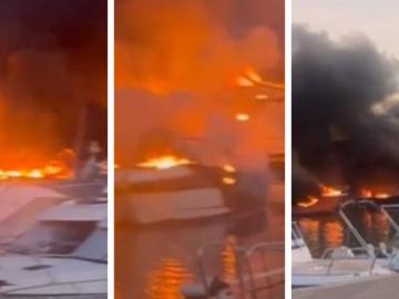 Пожар в хърватското пристанище Медулин изпепели 30 яхти