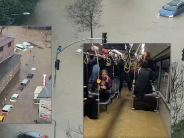 Истанбул под вода, коли плават, блокирани хора, затвориха училища