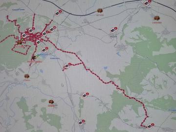 Карта на движението на снегорините на фирмата