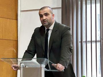 Комисар Веселин Захариев представи отчета за дейността на отдел „Разследване“. Снимка: ОД на МВР-Шумен.