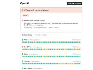 Глобален срив засегна услугите на ChatGPT