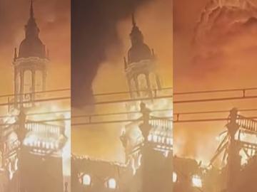 Кулата на историческо кметство във Франция рухна, запалена умишлено на протестите