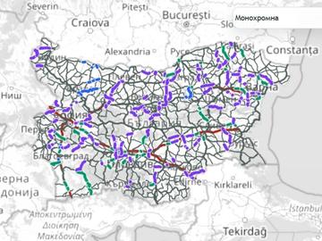 За първи път направиха карта, показваща пътните ремонти в страната